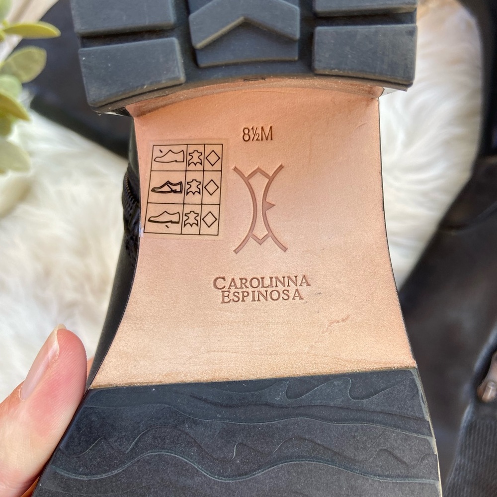 Carolinna Espinosa Dante Black Boots Size 8.5 - Picture 9 of 10